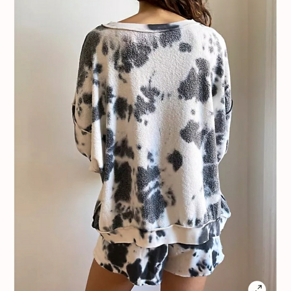 Free People Kelly Tie Dye Sweatshirt & Short Set - Picture 11 of 12